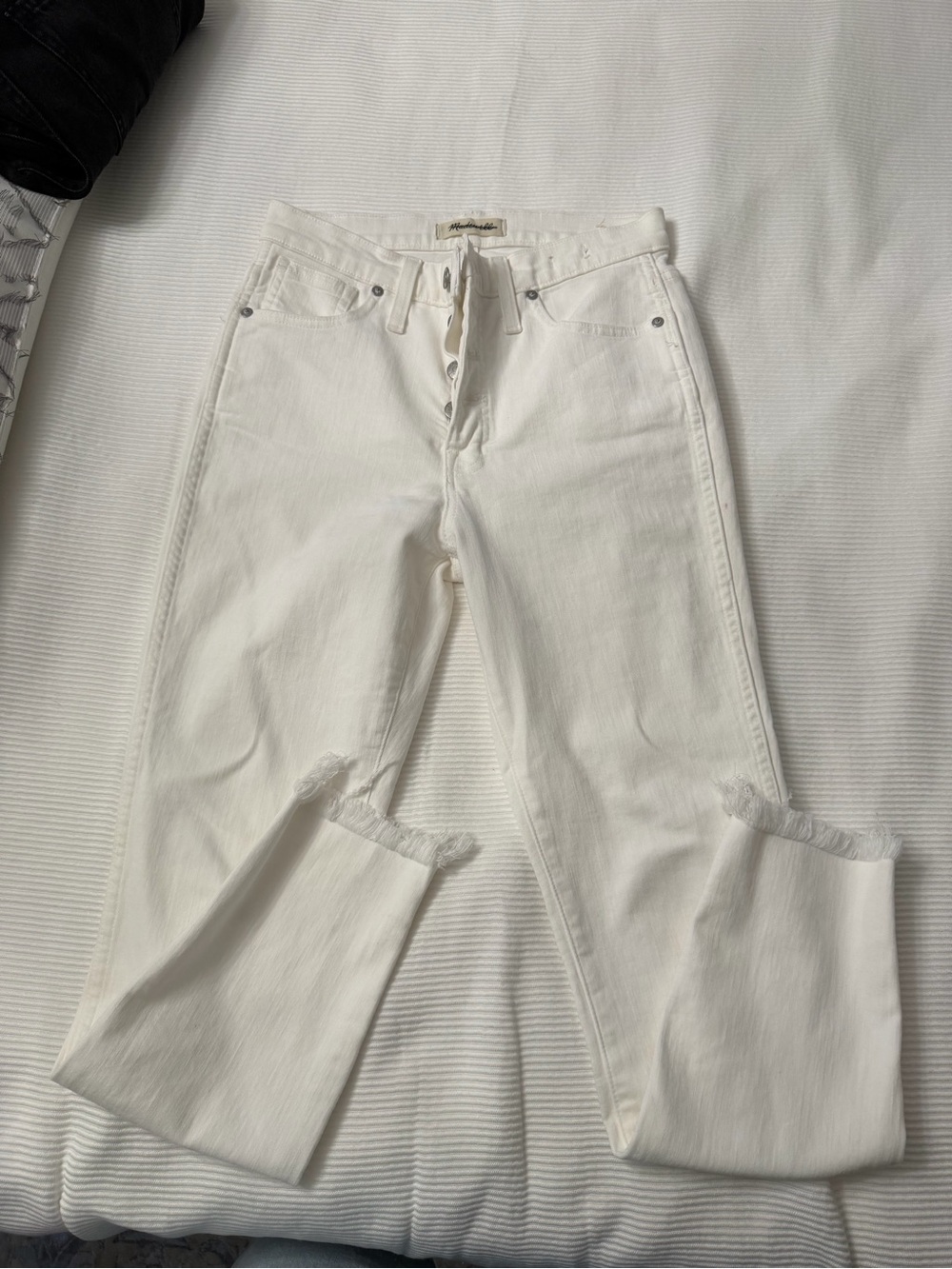 Madewell White High-Rise Straight Jeans - Women